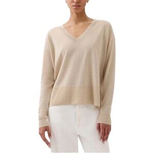 🔴 Gap 24/7 Split-Hem Linen-Blend Sweater